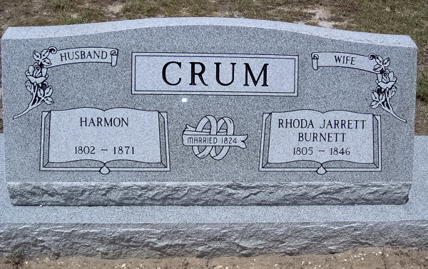Headstone for Crum, Harmon